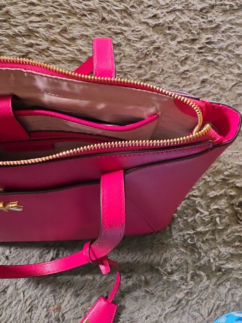 EUC Michael Kors Hot Pink Tote Handbag - Picture 8 of 9